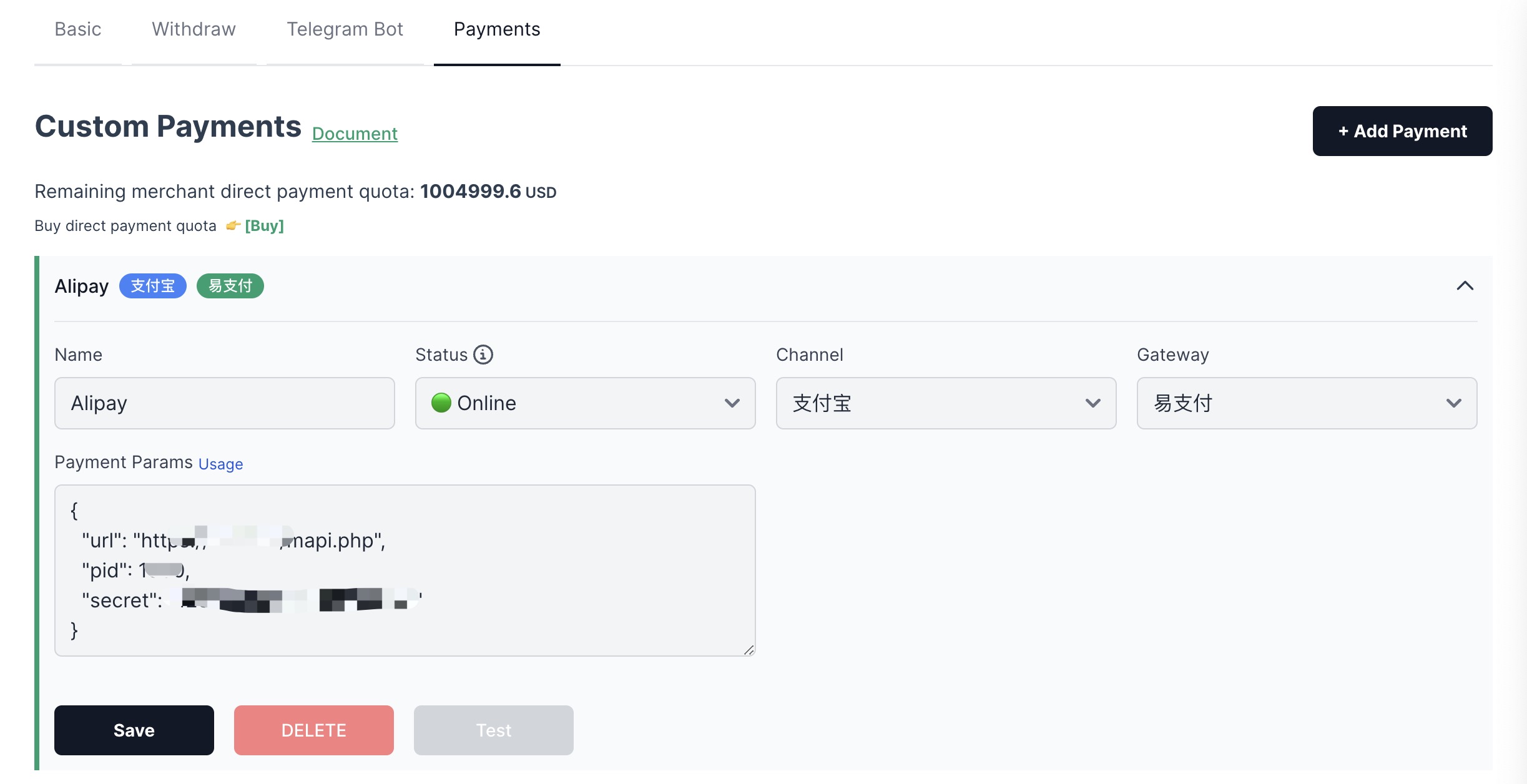 custom payment methods for sponsorship